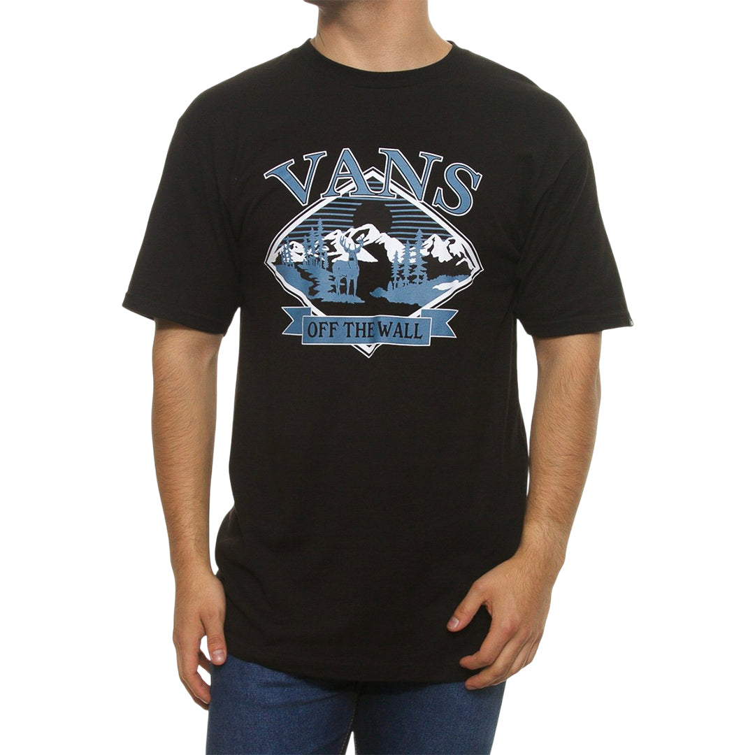 Camiseta Mountain para hombre color negro