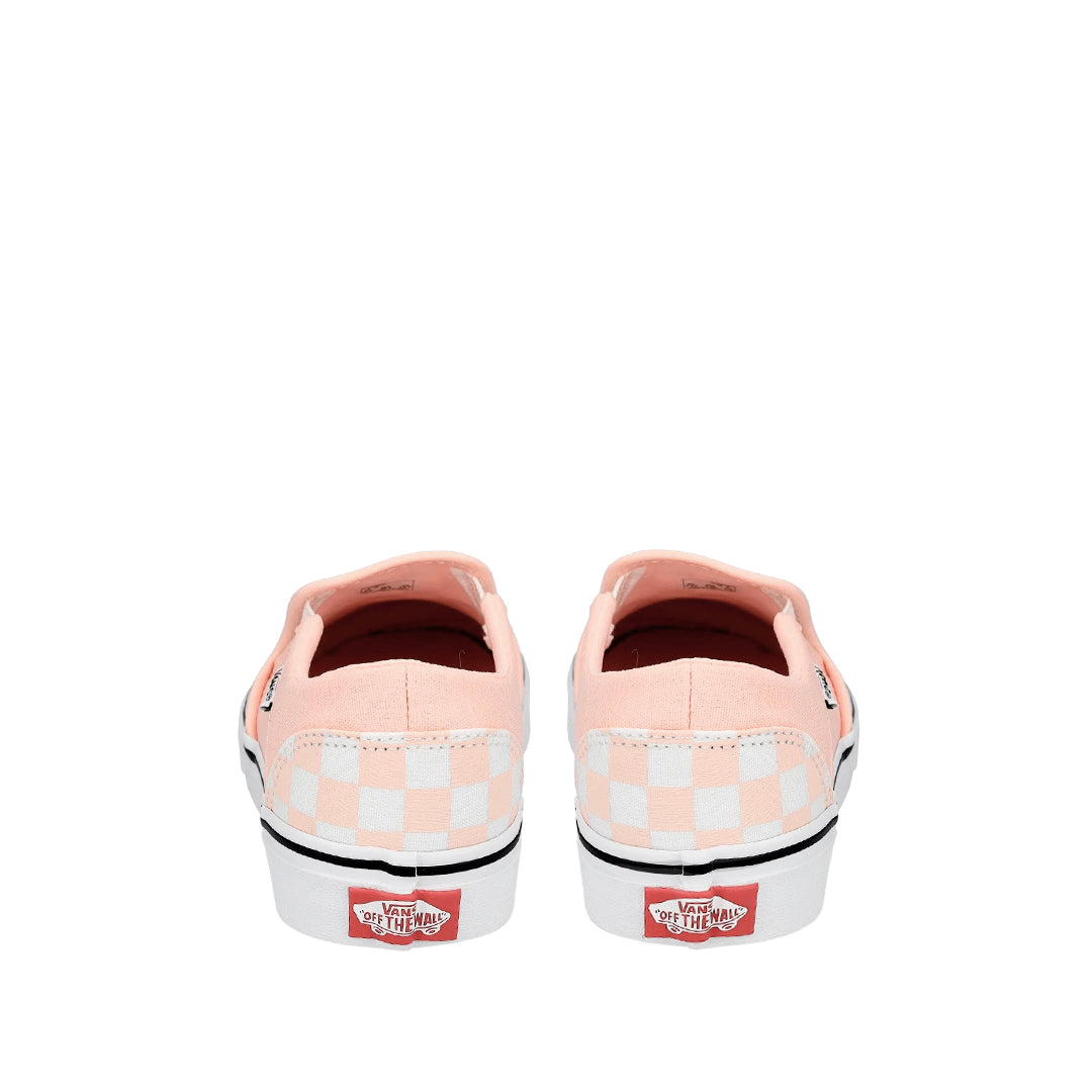 Tennis slip on Asher para mujer color rosado y blanco
