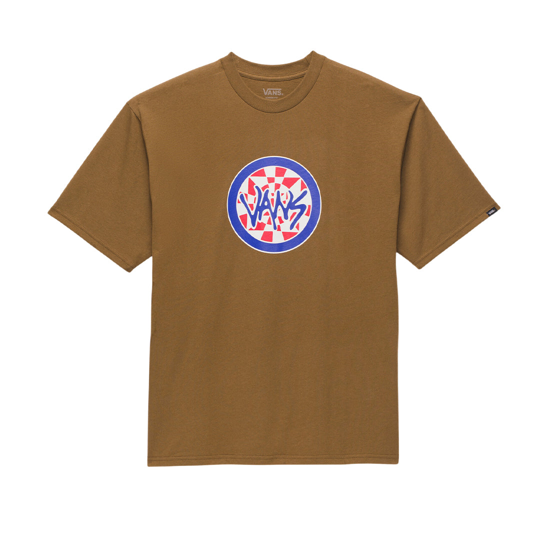 Camiseta Checker para hombre color café