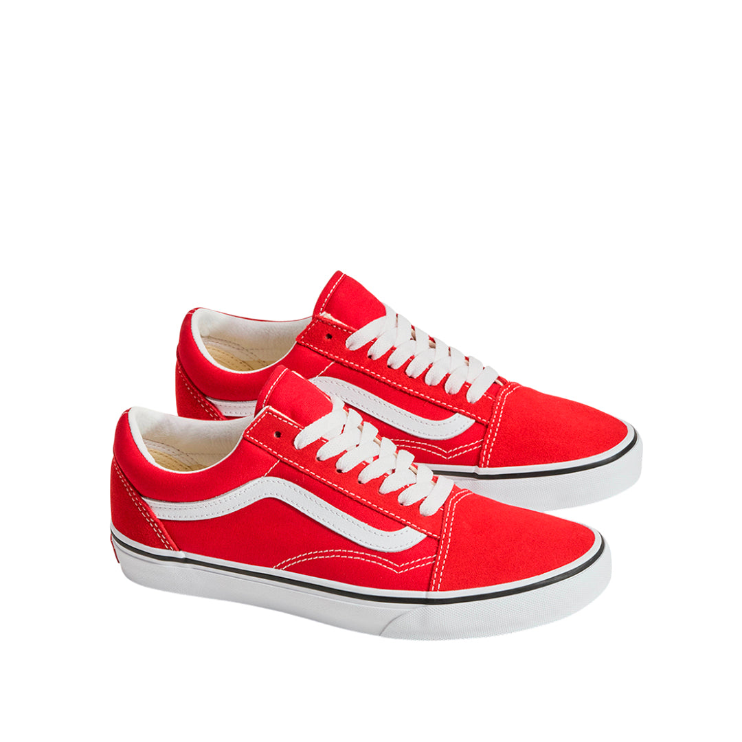 Tennis Old Skool unisex color rojo y blanco
