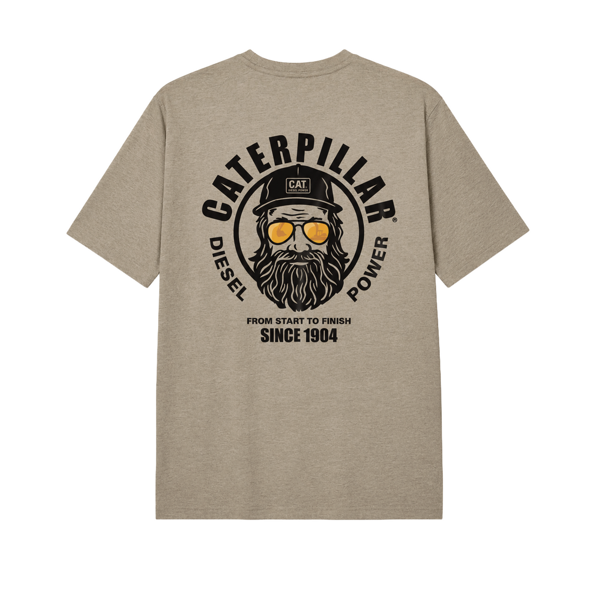 Camiseta Caterpillar para hombre color anaranjado