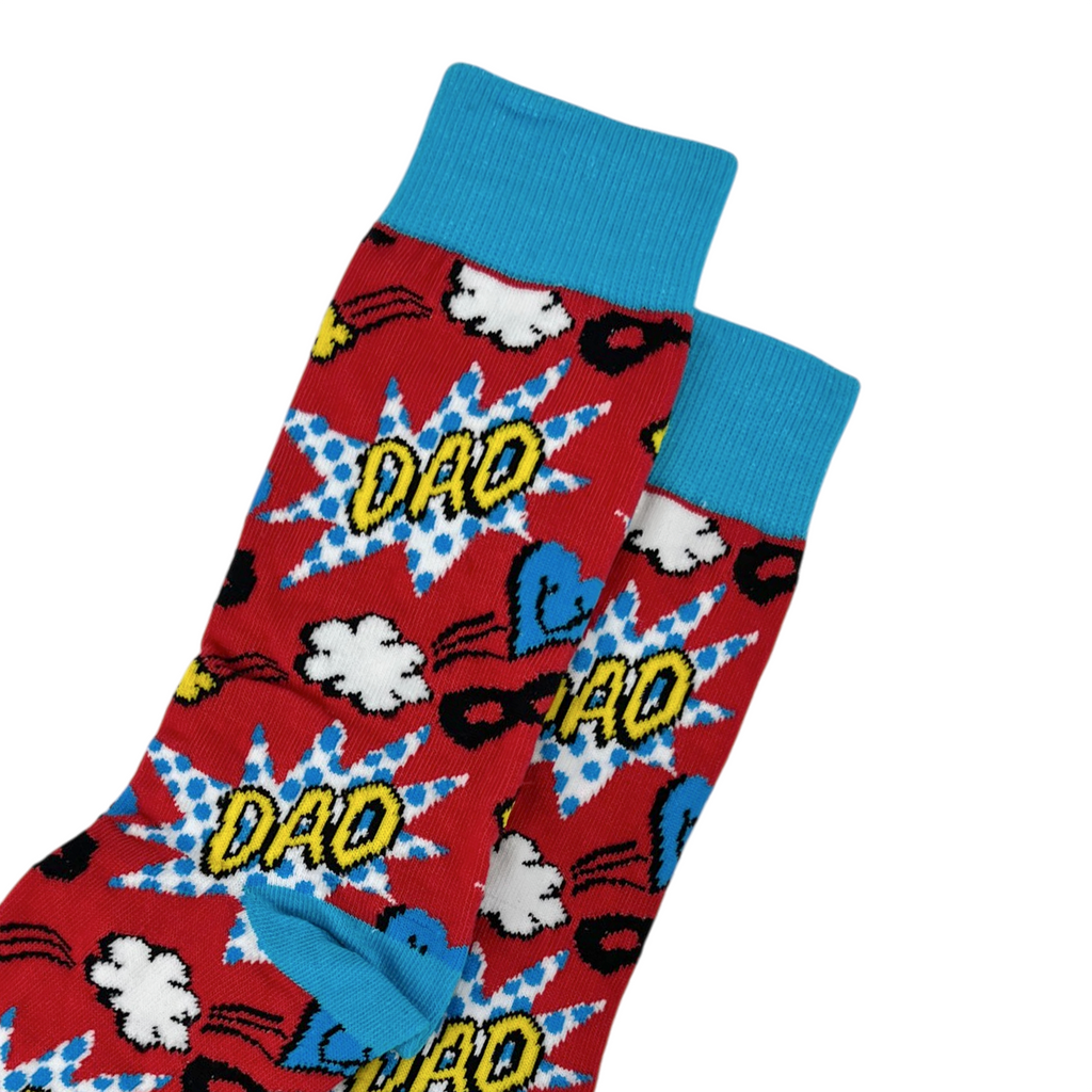 Calcetines Dad para hombre color rojo